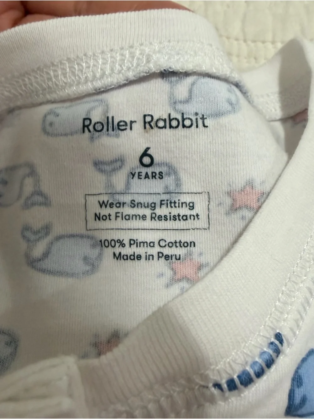 ROBERTA ROLLER RABBIT Unisex Little Kids Multicolor Moby Star PJ Set 6 Years